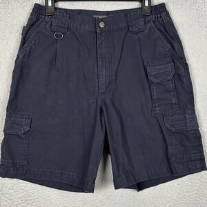 5.11 Tactical Shorts Mens 32 Tactical Cargo Navy Blue Cotton Pockets Utility EUC